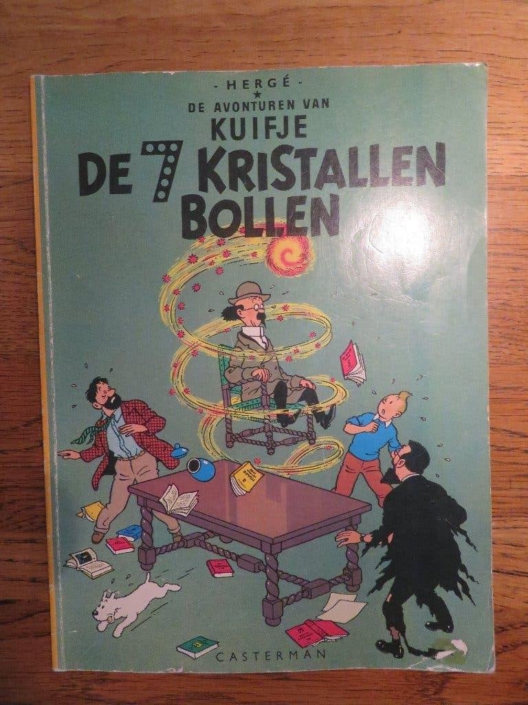 Kuifje - De 7 Kristallen Bollen (Casterman 1948), Boeken, Gelezen, Eén stripboek, Ophalen of Verzenden, Hergé