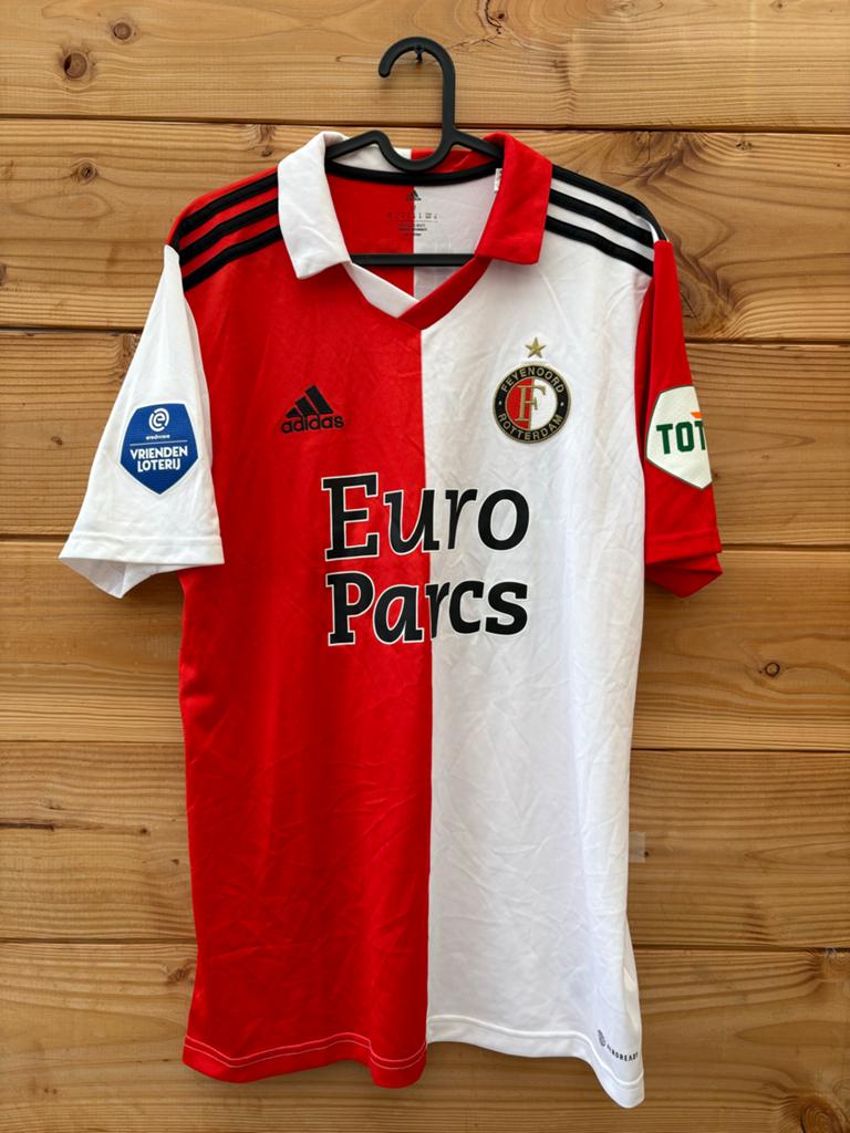 Matchworn Feyenoord shirt Bullaude - Uniek verzamelobject, Maat M, Ophalen of Verzenden, Zo goed als nieuw, Shirt