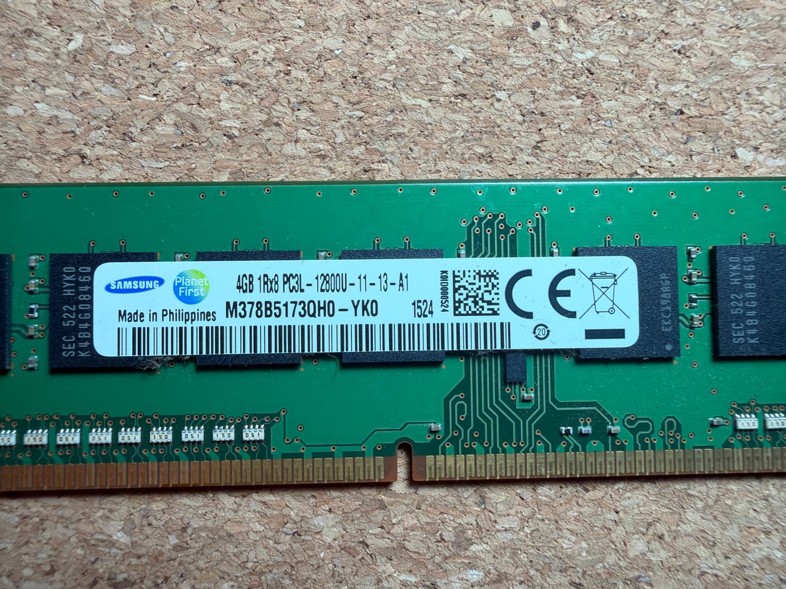 Samsung 4GB PC3L-12800U RAM Geheugen, Gebruikt, DDR3, Ophalen of Verzenden, Desktop