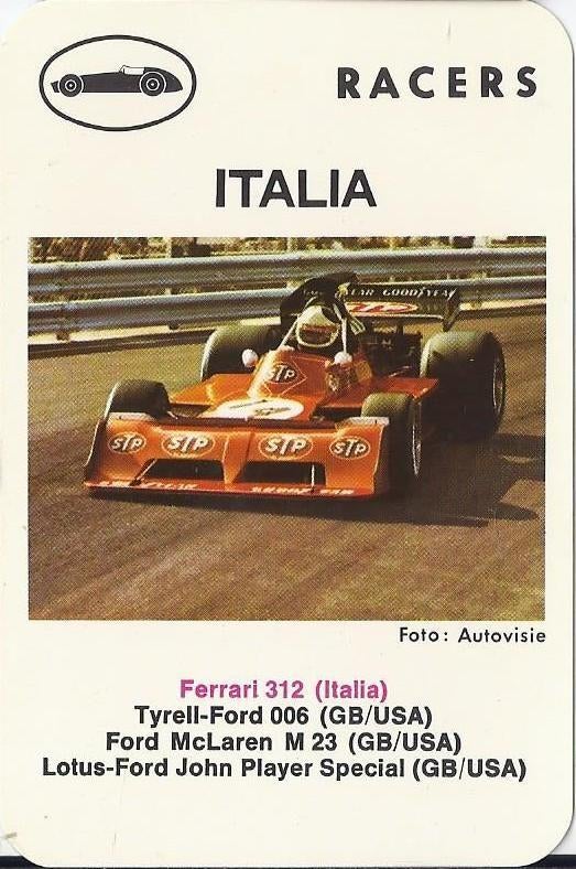 a641 autokaartje ferrari 312 Italia, Ophalen of Verzenden, Zo goed als nieuw, Auto's