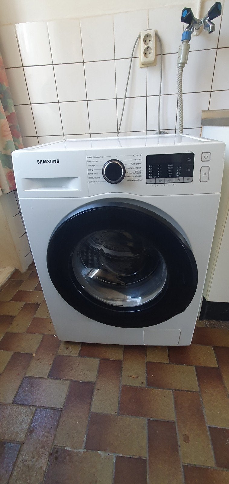 Wasmachine Samsung Ecobubble 7 kg, Ophalen, Gebruikt, Voorlader, 85 tot 90 cm