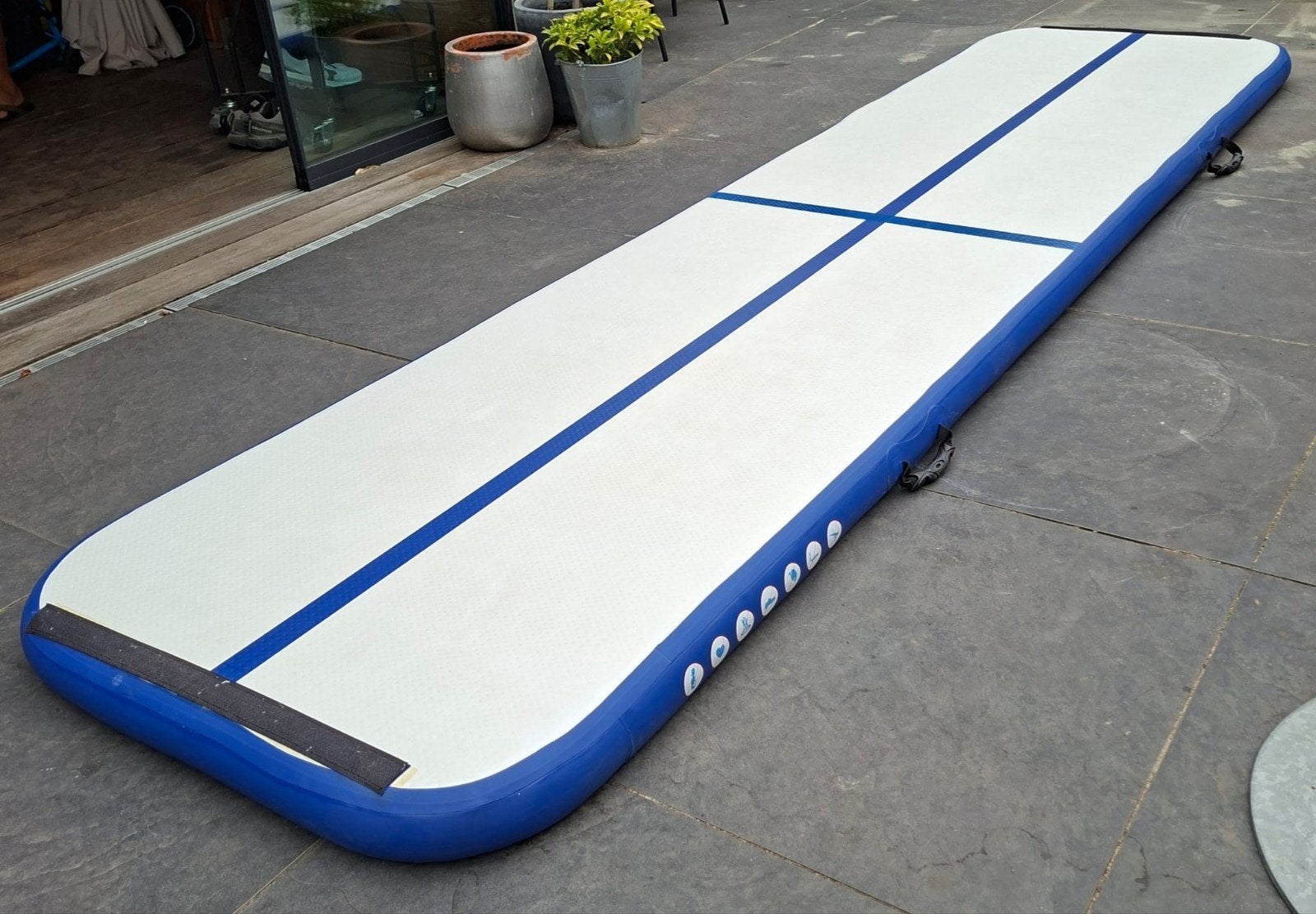 airtrack 4x1 meter, Ophalen, Zo goed als nieuw, Blauw, Overige typen