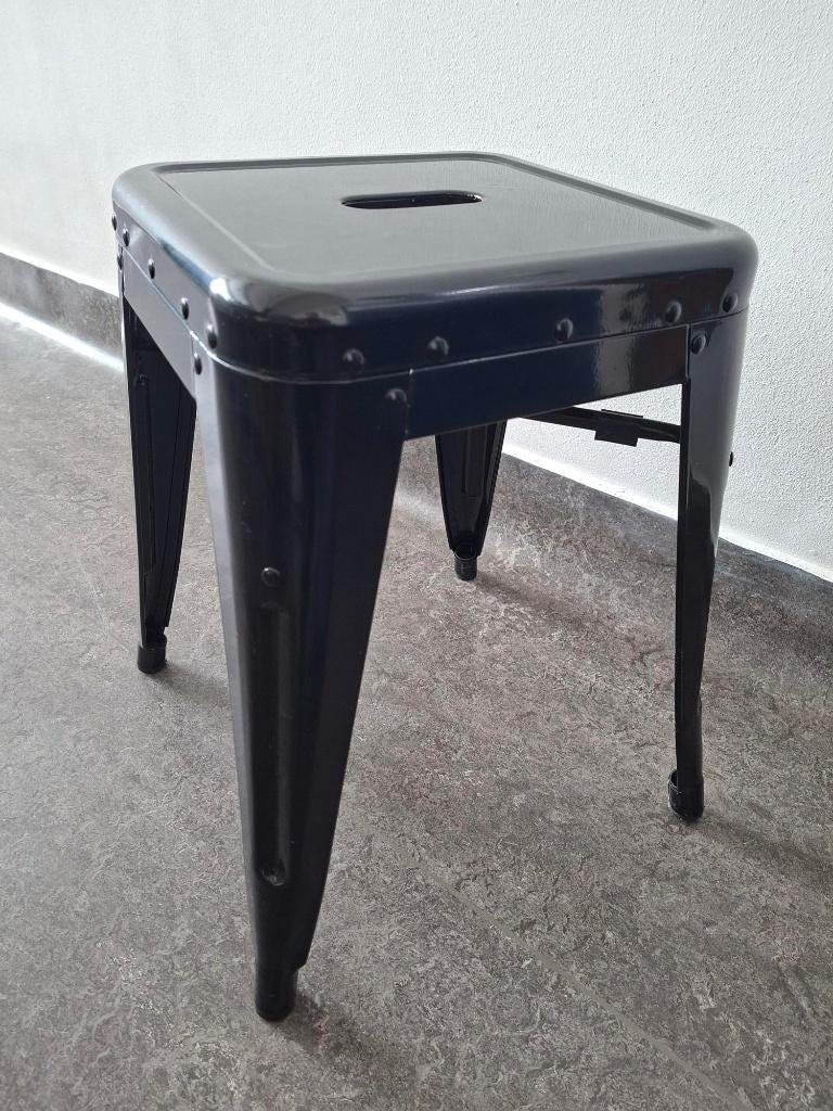 stoere metalen kruk Tolix stijl retro industrieel design, Ophalen of Verzenden, Gebruikt, Staal