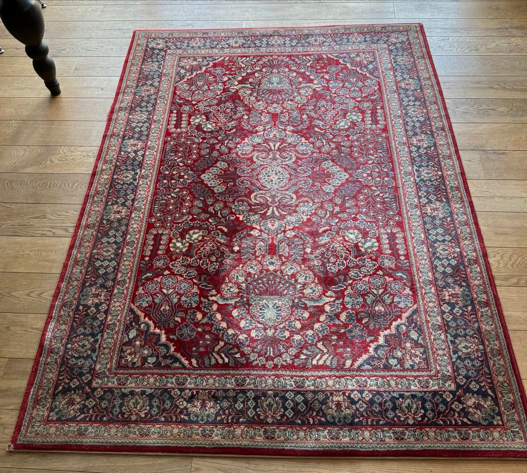 Prachtig Perzisch tapijt 170x237cm - Klassiek rood met blauw, 200 cm of meer, Ophalen of Verzenden, Zo goed als nieuw, Rechthoekig