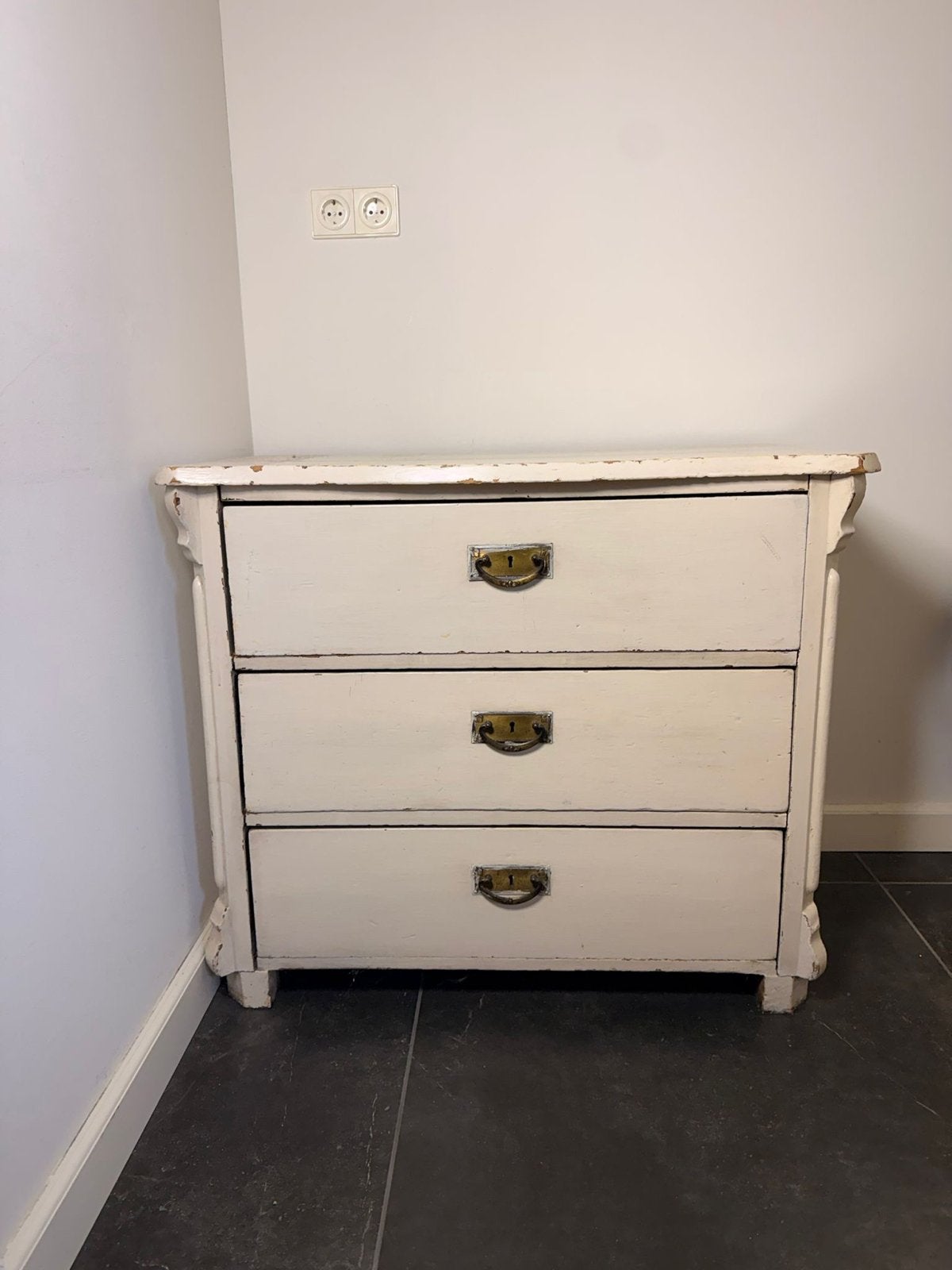 Vintage ladekastje - 3 laden - 90x50x80 cm, Huis en Inrichting, Kasten | Ladekasten, Ophalen, Gebruikt, 50 tot 100 cm, 3 of 4 laden