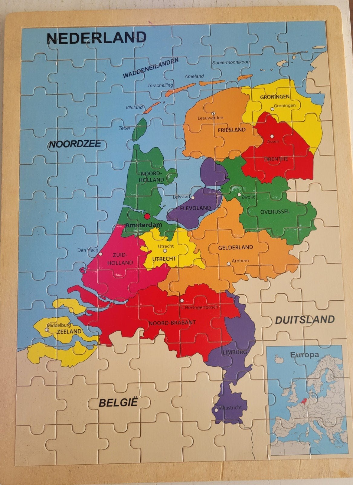Houten puzzel, Ophalen