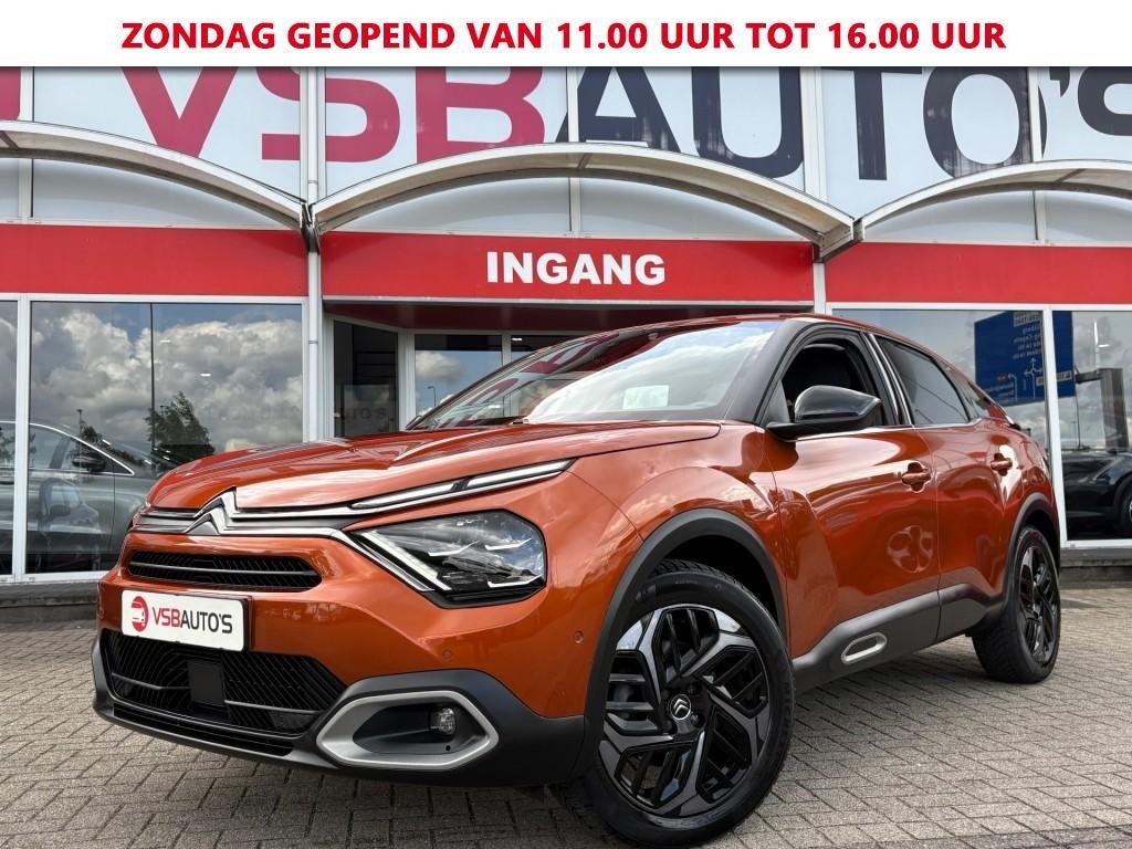 Citroen C4 1.2 SHINE AUT. 130PK HEAD UP DISS LEER NAVI CAMER, Auto's, Citroën, Automaat, USB, Gebruikt, Huisgarantie