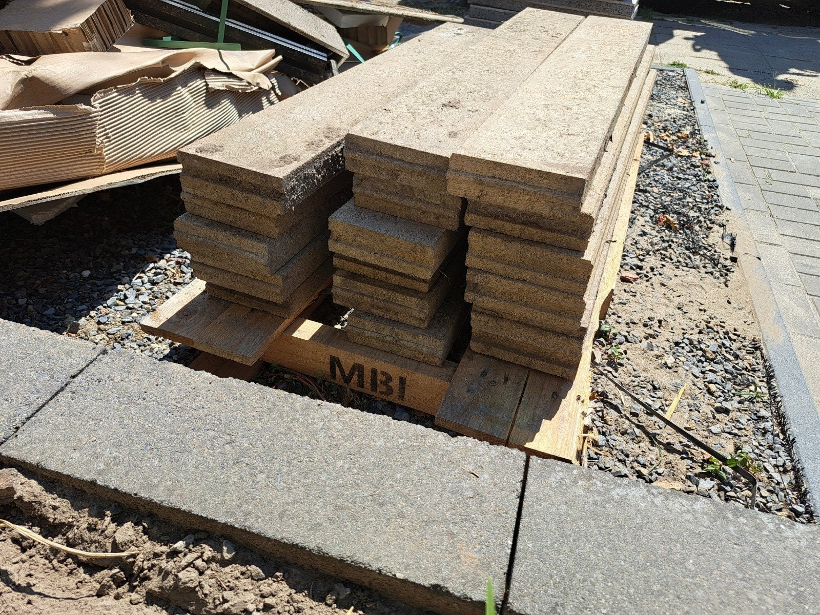 Opsluitbandjes - 17 stuks, Tuin en Terras, Tegels en Klinkers, Ophalen, Gebruikt, Beton, Overige typen