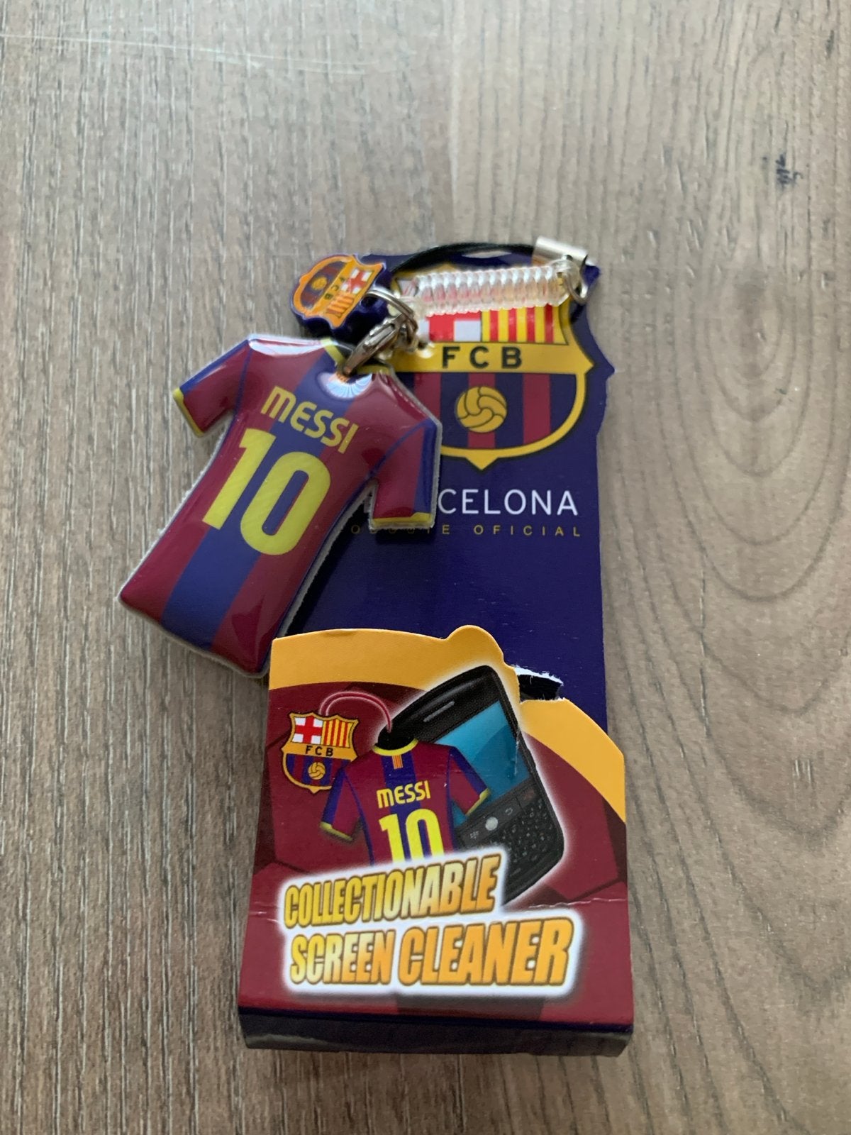 FC Barcelona Messi 10 Schoonmaakdoekje Sleutelhanger, Ophalen of Verzenden, Nieuw