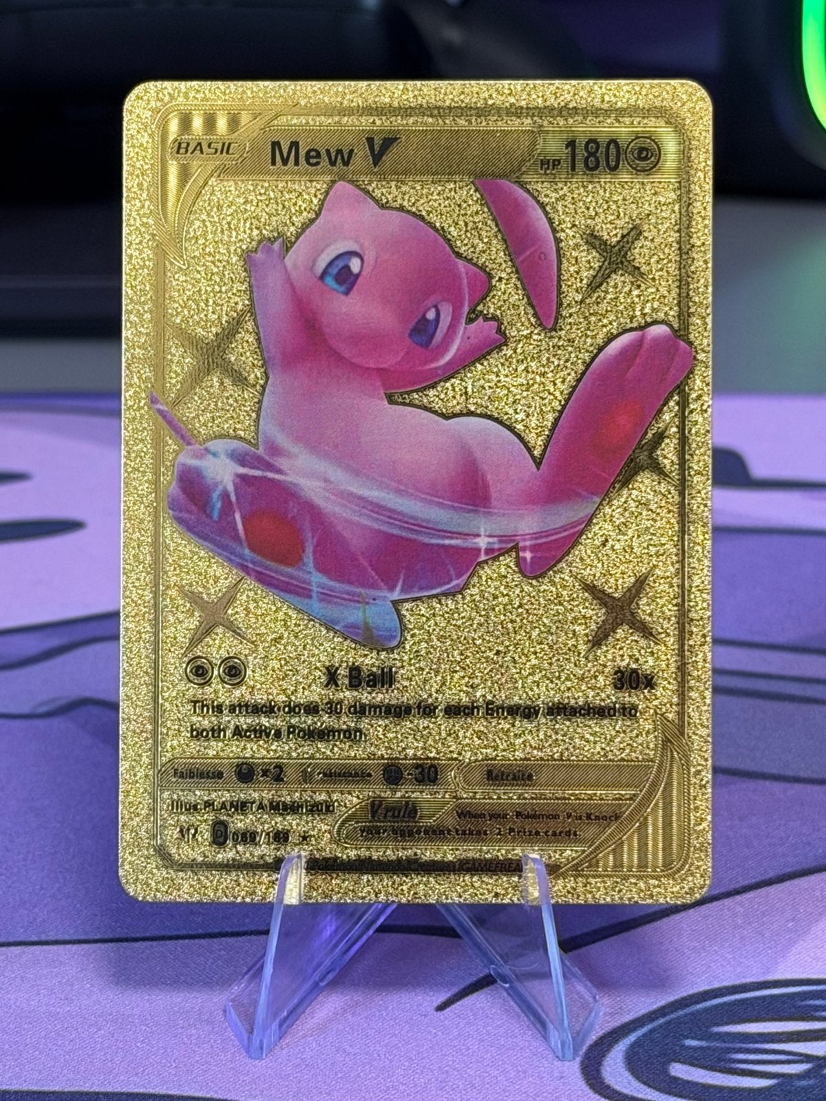 Mew V 069/189 Gouden pokemon kaart, Ophalen, Zo goed als nieuw