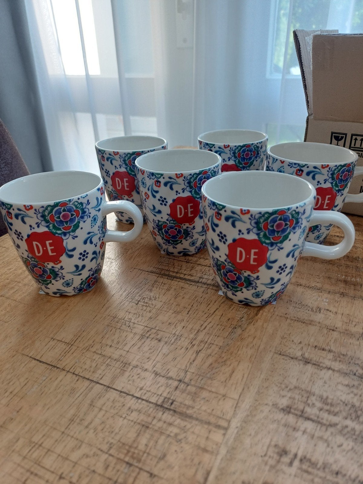 Douwe Egberts espresso mok 6x NIEUW, Ophalen, Nieuw, Overige stijlen, Kop(pen) en/of Schotel(s)