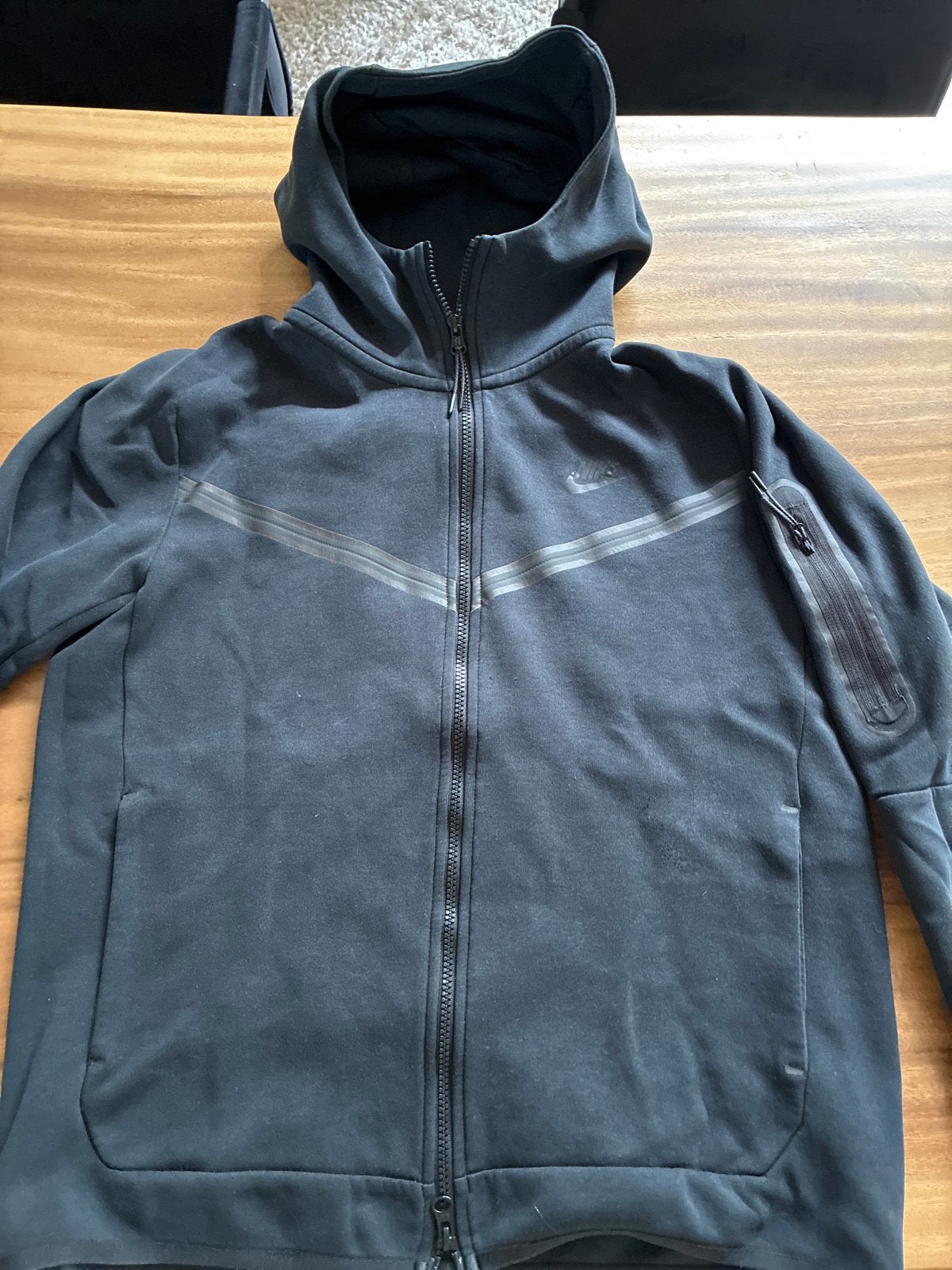 Nike Tech Fleece Trainingspak Zwart Maat M, Kleding | Heren, Sportkleding, Zo goed als nieuw, Algemeen, Maat 48/50 (M), Zwart