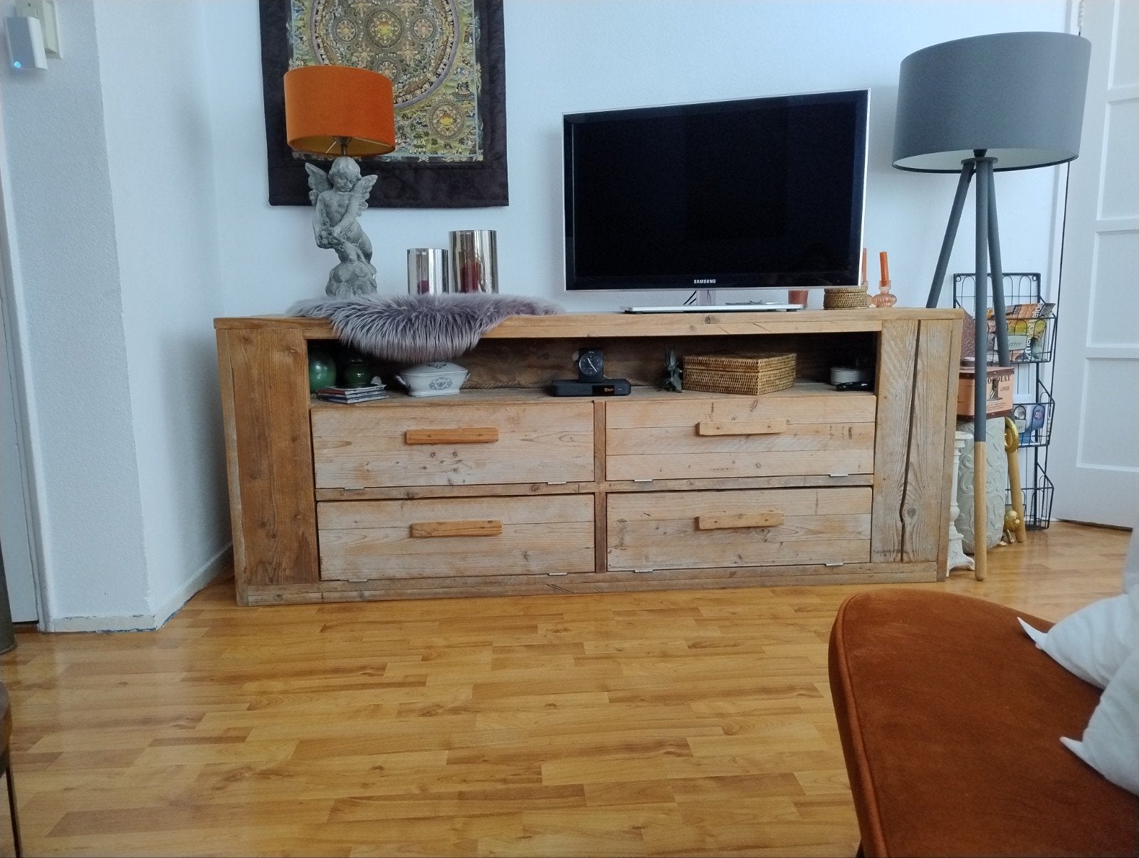 Dressoir van steigerhout  205 lang en 80 hoog 45 diep, Huis en Inrichting, Ophalen, Zo goed als nieuw