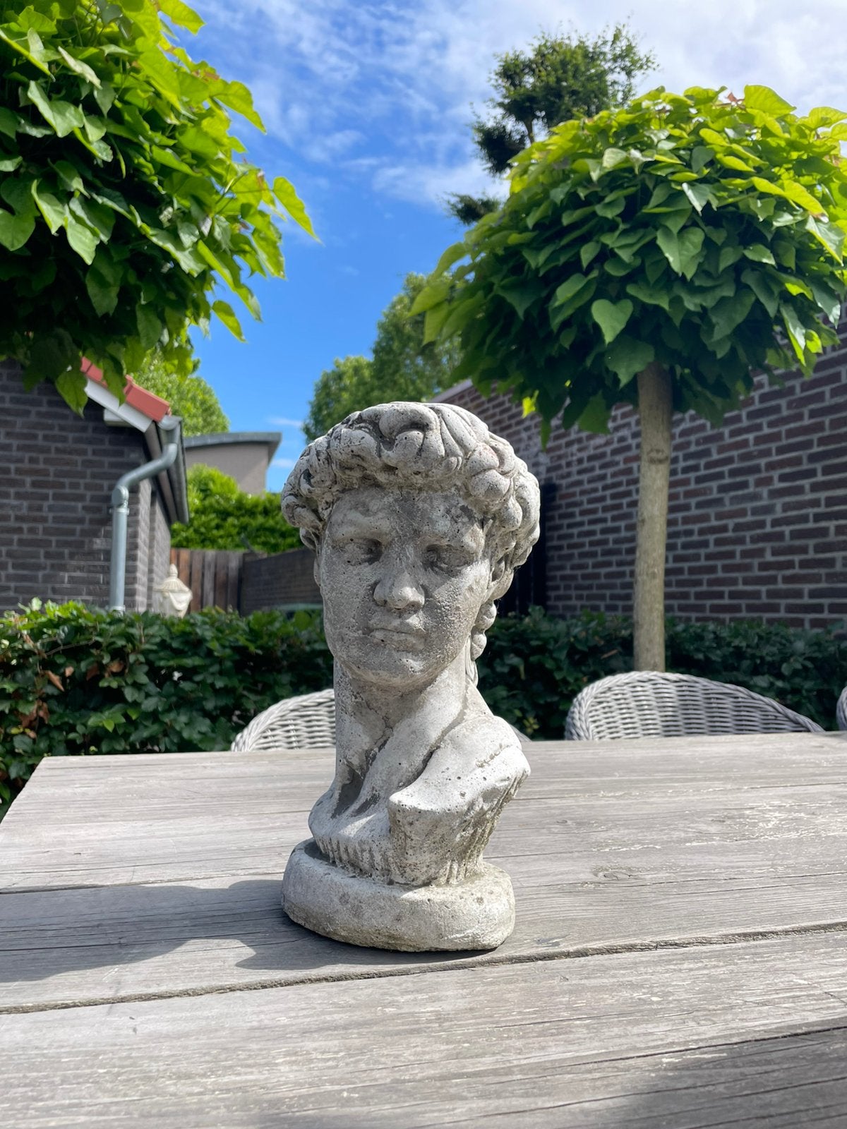 Borstbeeld David beton, Ophalen of Verzenden, Zo goed als nieuw
