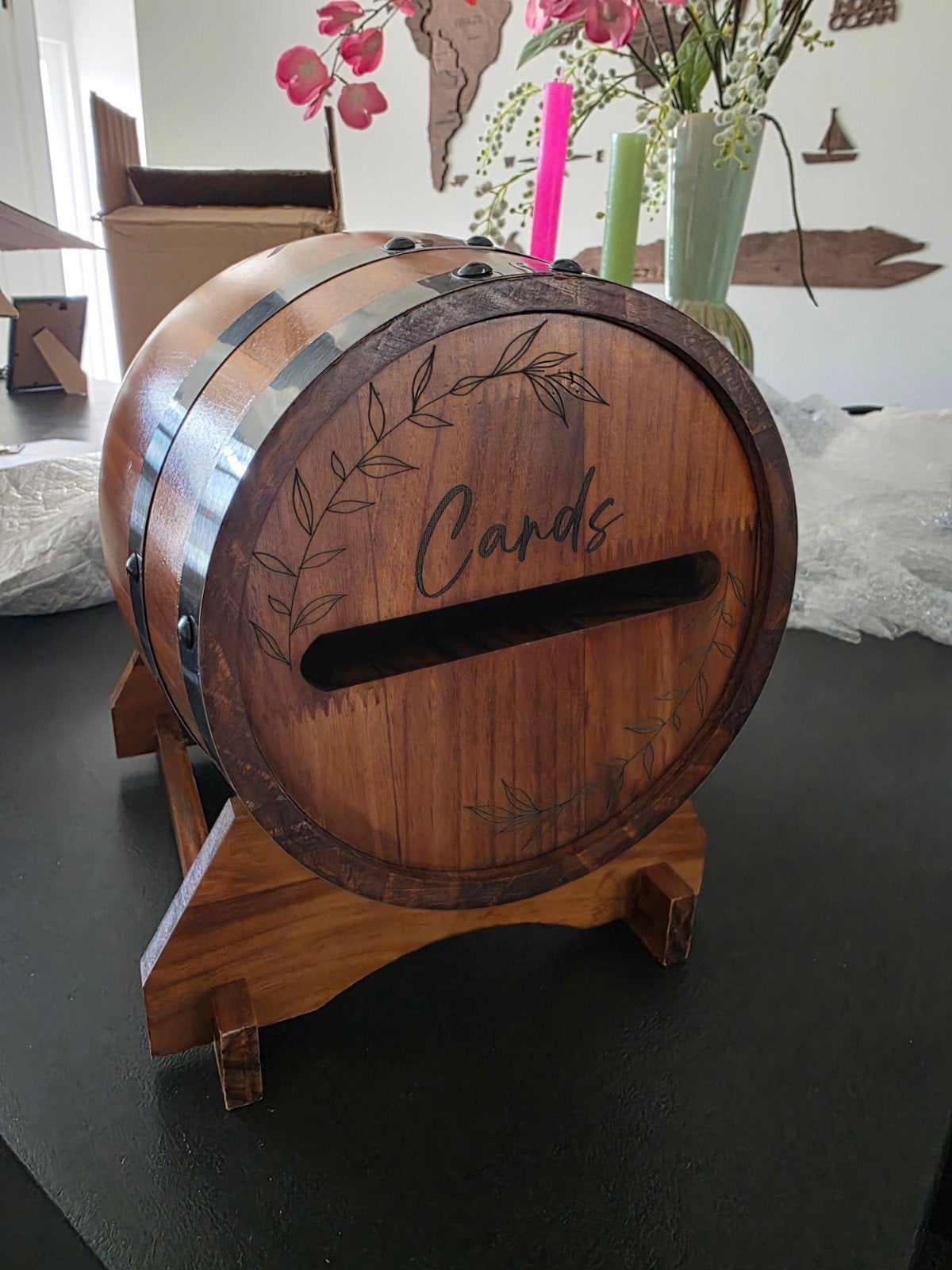 Houten kaartenbus voor bruiloften en evenementen, Hout, Ophalen of Verzenden, Bruin, Landelijk