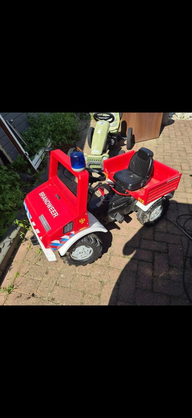 Rolly Toys Mercedes Unimog Brandweer Trapauto, Ophalen, Gebruikt, Trapvoertuig