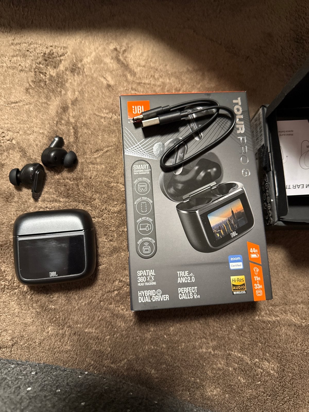 JBL Tour Pro 2 TWS In-ear Hoofdtelefoon Zwart, Ophalen, In-ear, JBL, Bluetooth
