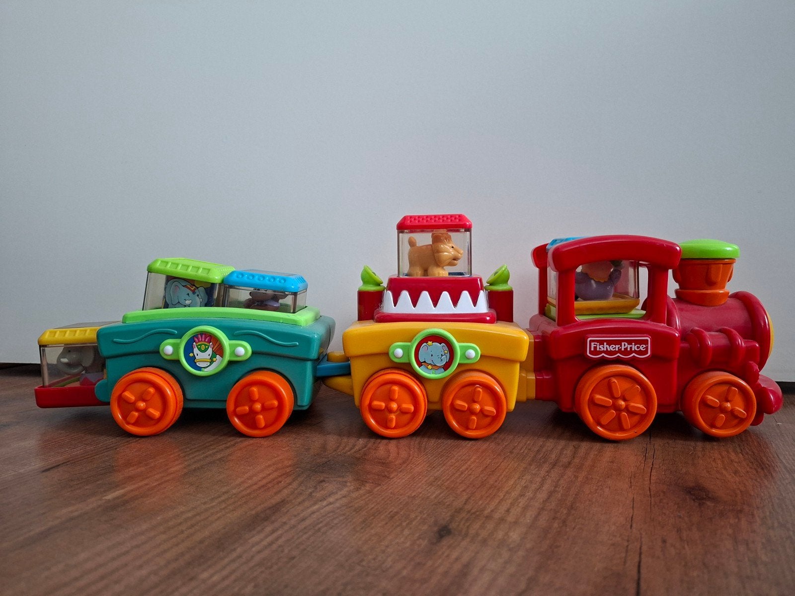 Fisher Price trein met bewegende figuren, Ophalen of Verzenden, Gebruikt, Overige typen, Met geluid