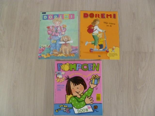 2 Doremi- en 1 Pompoen tijdschriften: Moederdag.(Kleuters.), Kinderen en Baby's, Ophalen of Verzenden, Zo goed als nieuw, Taal en Lezen