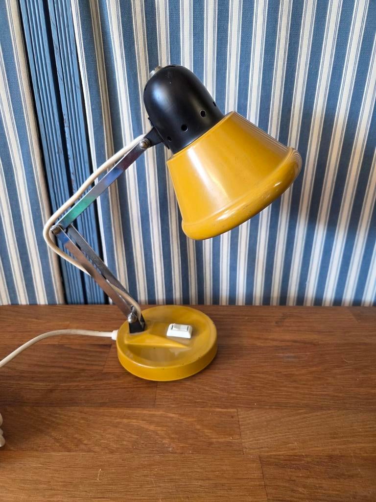 Vintage retro oker geel Kiga tafellamp, lamp, bureaulamp, Ophalen, Huis en Inrichting