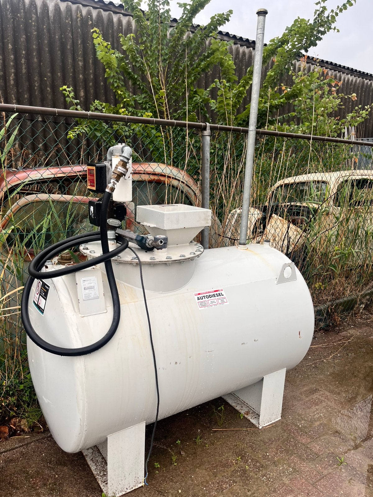 Dieseltank 1200L, Ophalen