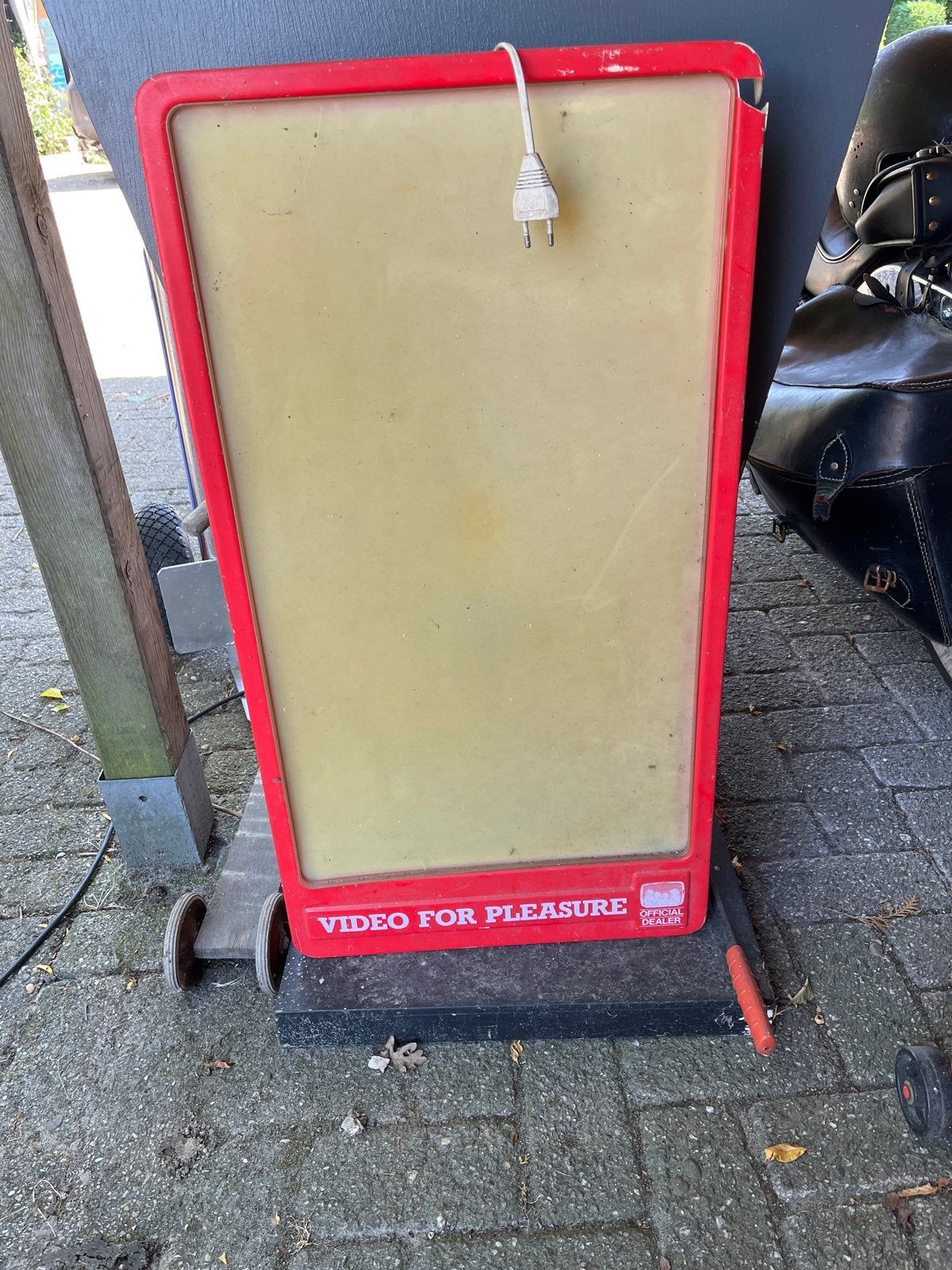 Vintage lichtbak 'Video for Pleasure' - Compleet, Ophalen