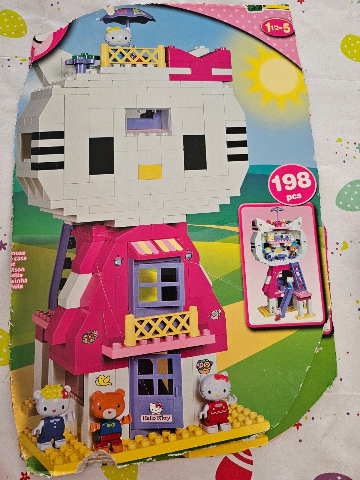 Hello kitty bouwhuis Unico, Kinderen en Baby's, Ophalen of Verzenden, Zo goed als nieuw, Overige merken