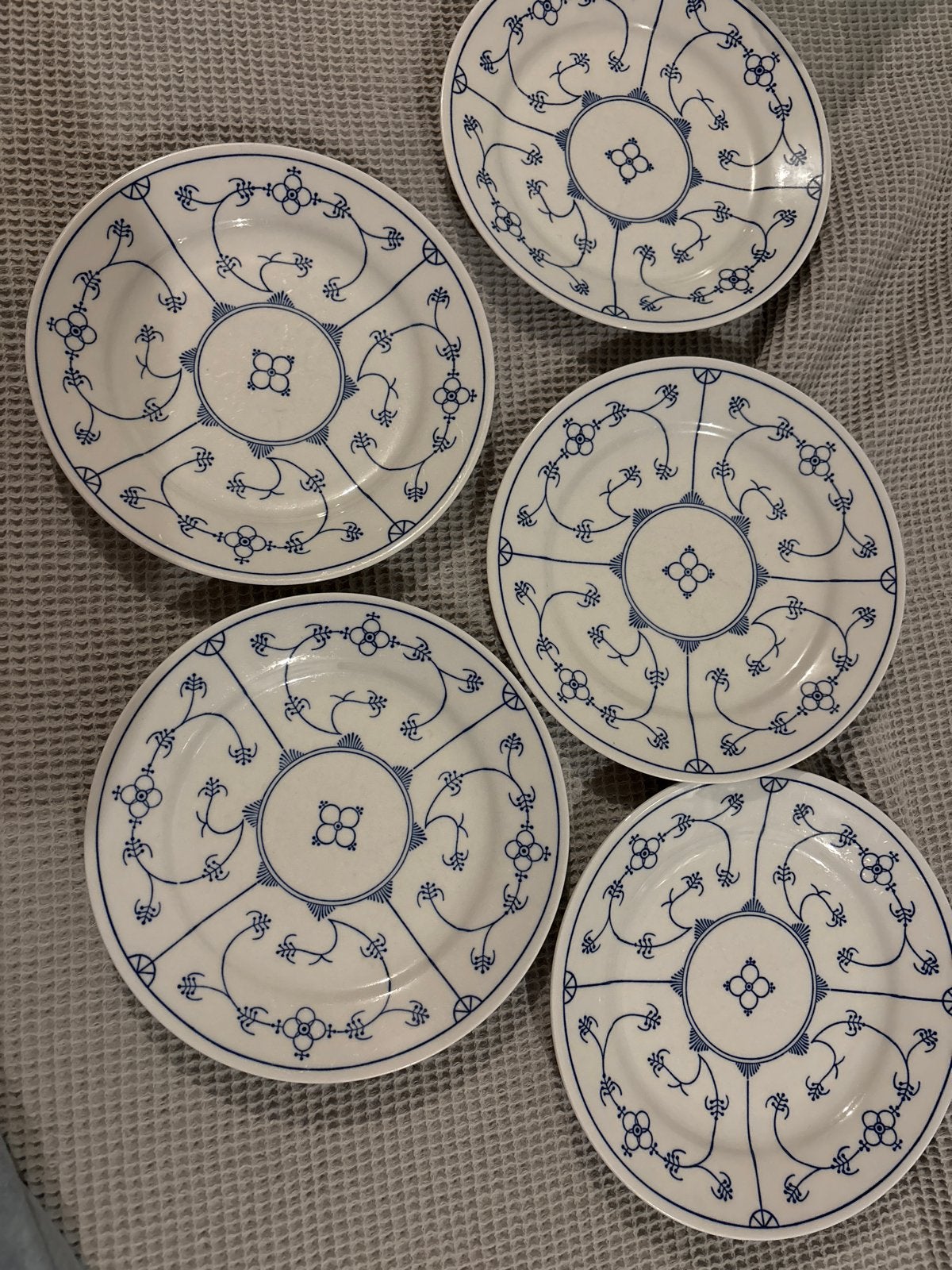 5 Jäger Original Blau Saks borden - Oost-Duitsland, Antiek en Kunst, Antiek | Porselein, Ophalen