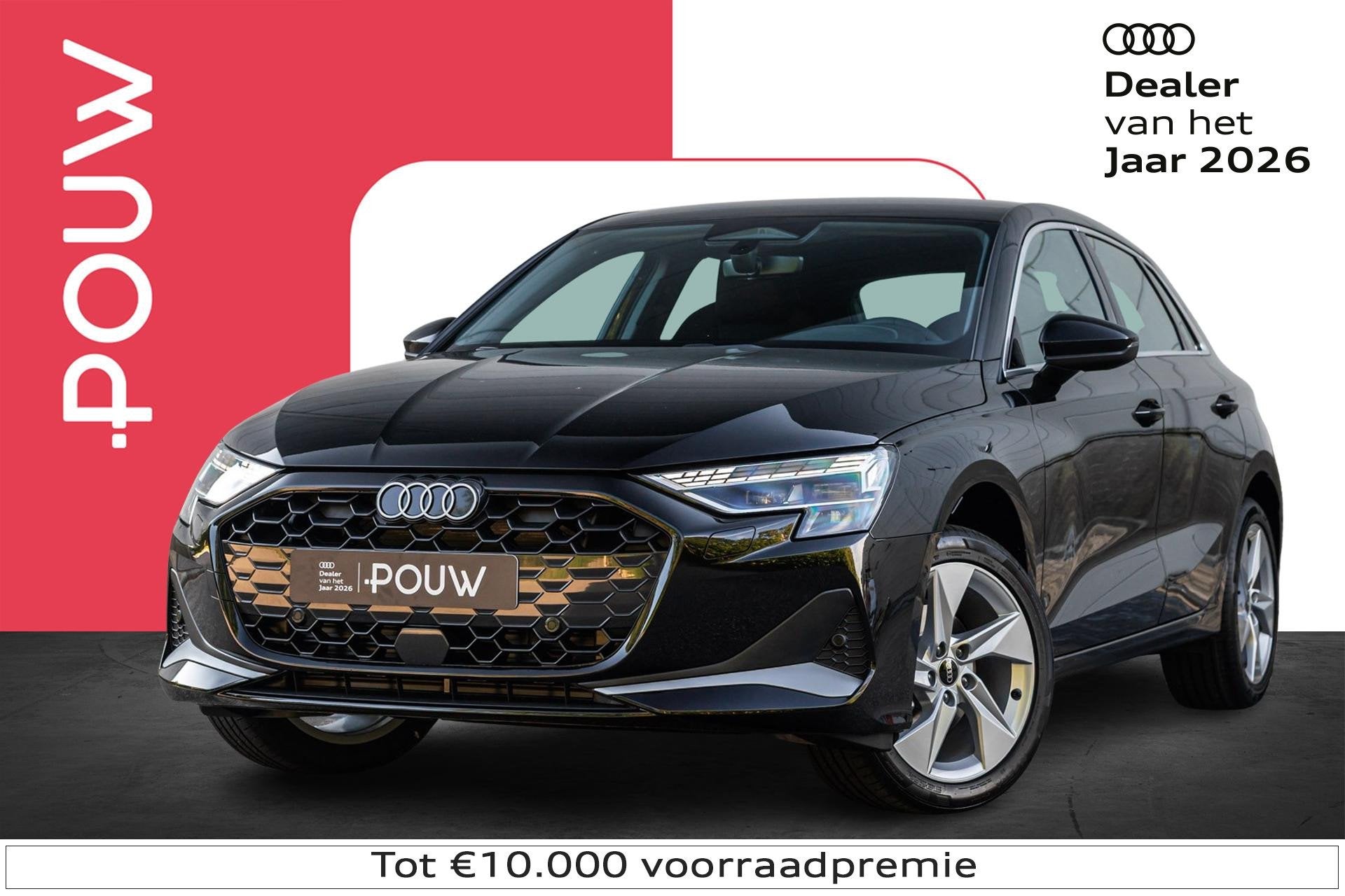 Audi A3 Sportback 30 TFSI 115pk Advanced Edition | Assistent, 4 cilinders, 1290 kg, 116 pk, Zwart