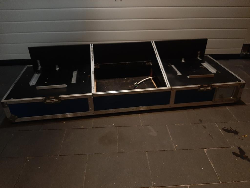 Stevige Flightcase voor 2 draaitafels/CDJ's en 19" mixer, Muziek en Instrumenten, Behuizingen en Koffers, Gebruikt, Overige instrumenten