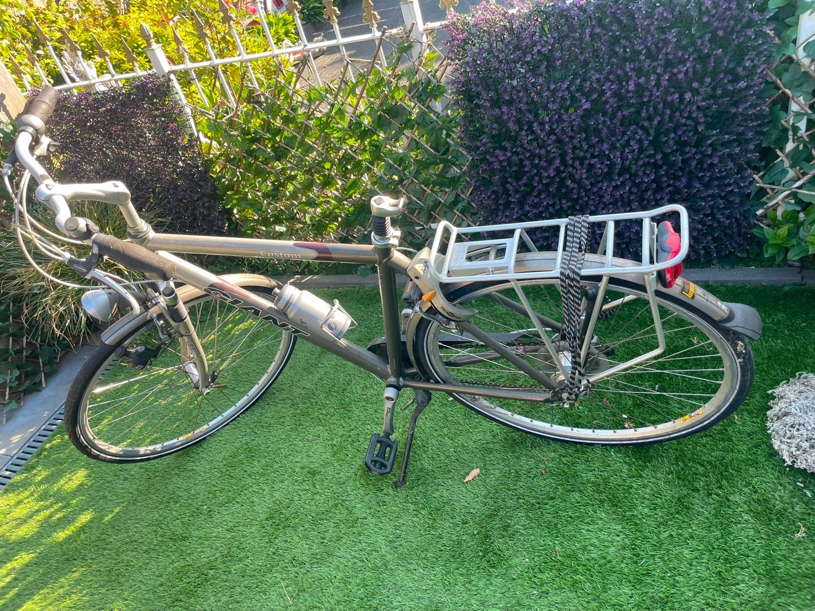 Giant Custom fiets met versnellingen en vering, Ophalen, Gebruikt, Velgrem, Versnellingen