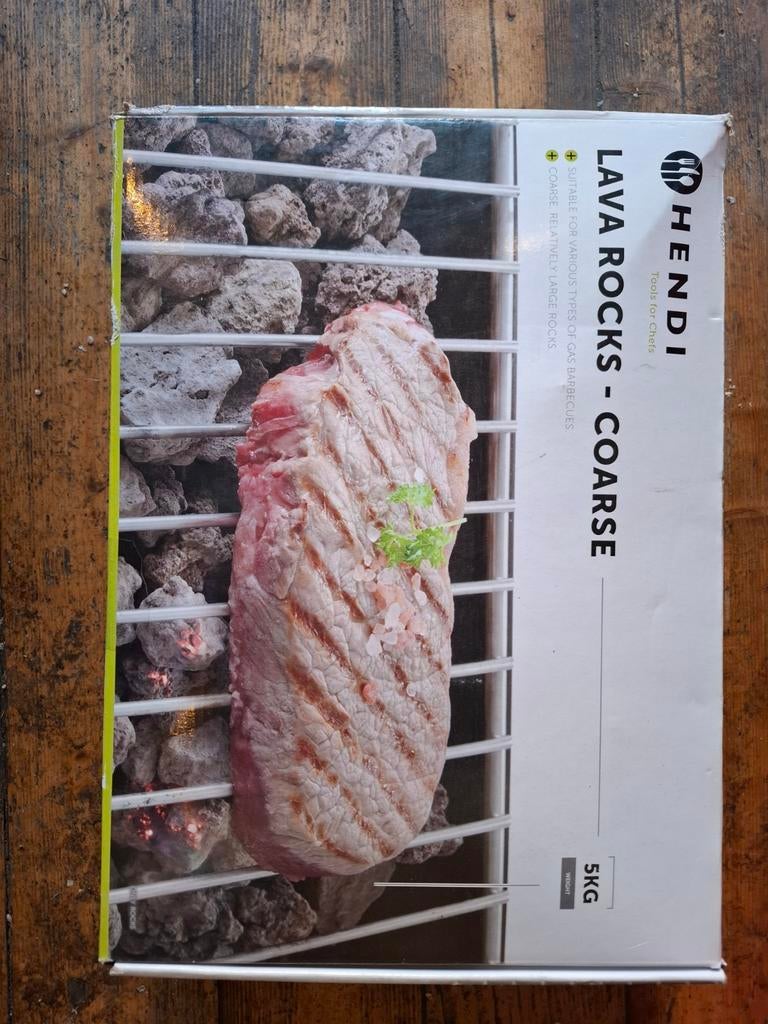 Hendi Lavastenen - Grof - 5kg voor Gasbarbecues, Ophalen of Verzenden, Nieuw, Hendi