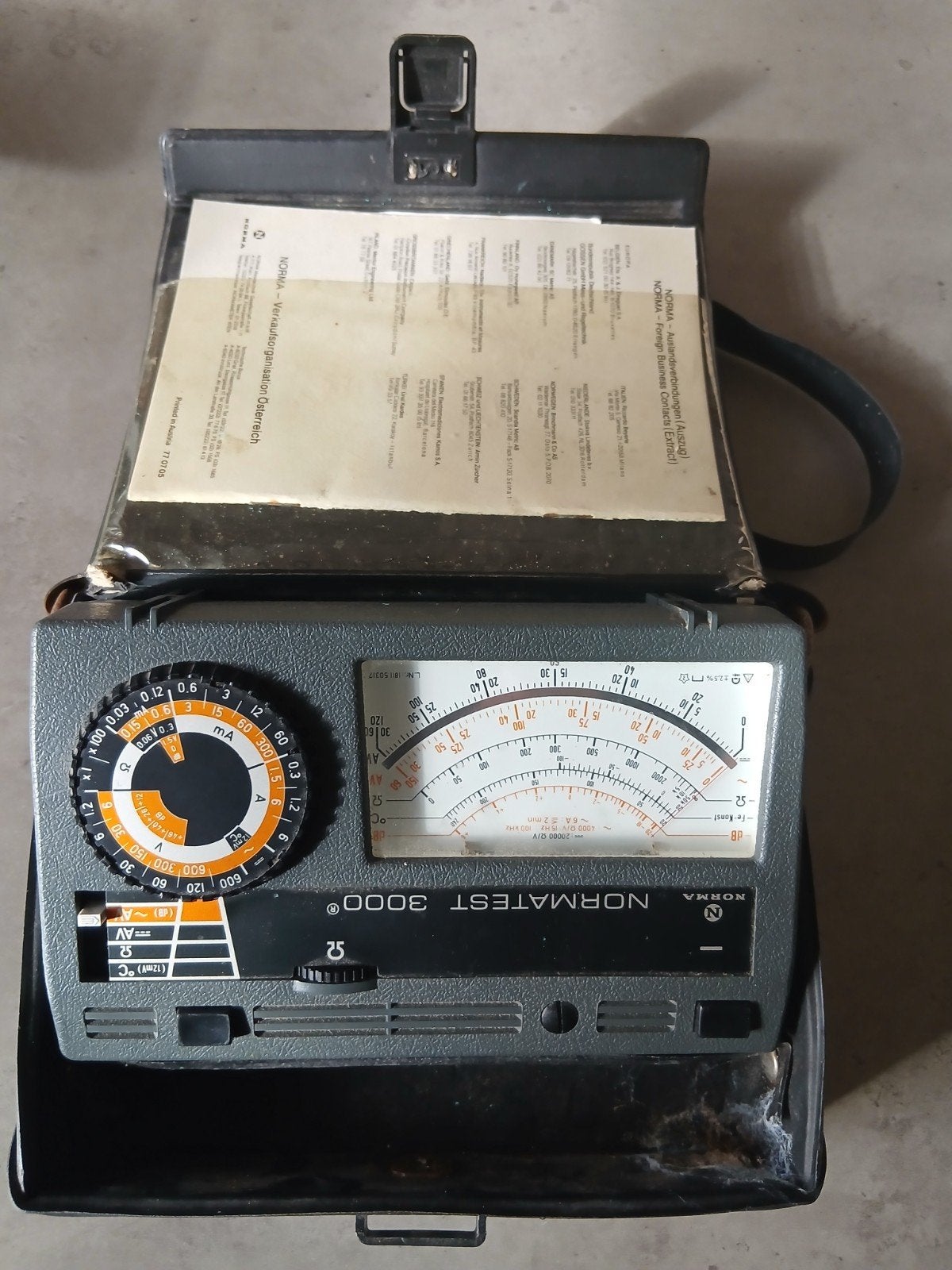 Normatest 3000 Multimeter - Vintage Analoge Meter, Doe-het-zelf en Verbouw, Meetapparatuur, Ophalen of Verzenden, Gebruikt, Multimeter