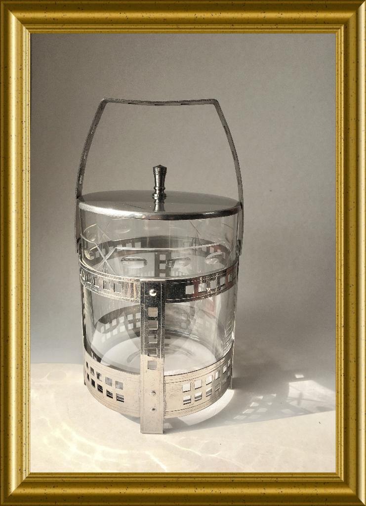 Art deco glazen koekpot, Ophalen of Verzenden