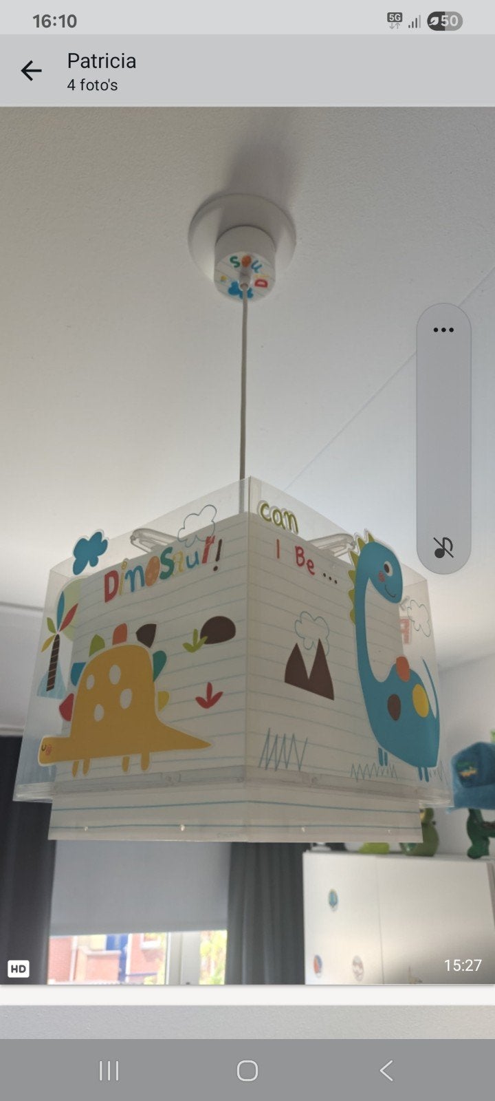 Een leuk kinder DINO plafonlamp, Ophalen, Zo goed als nieuw, Lamp