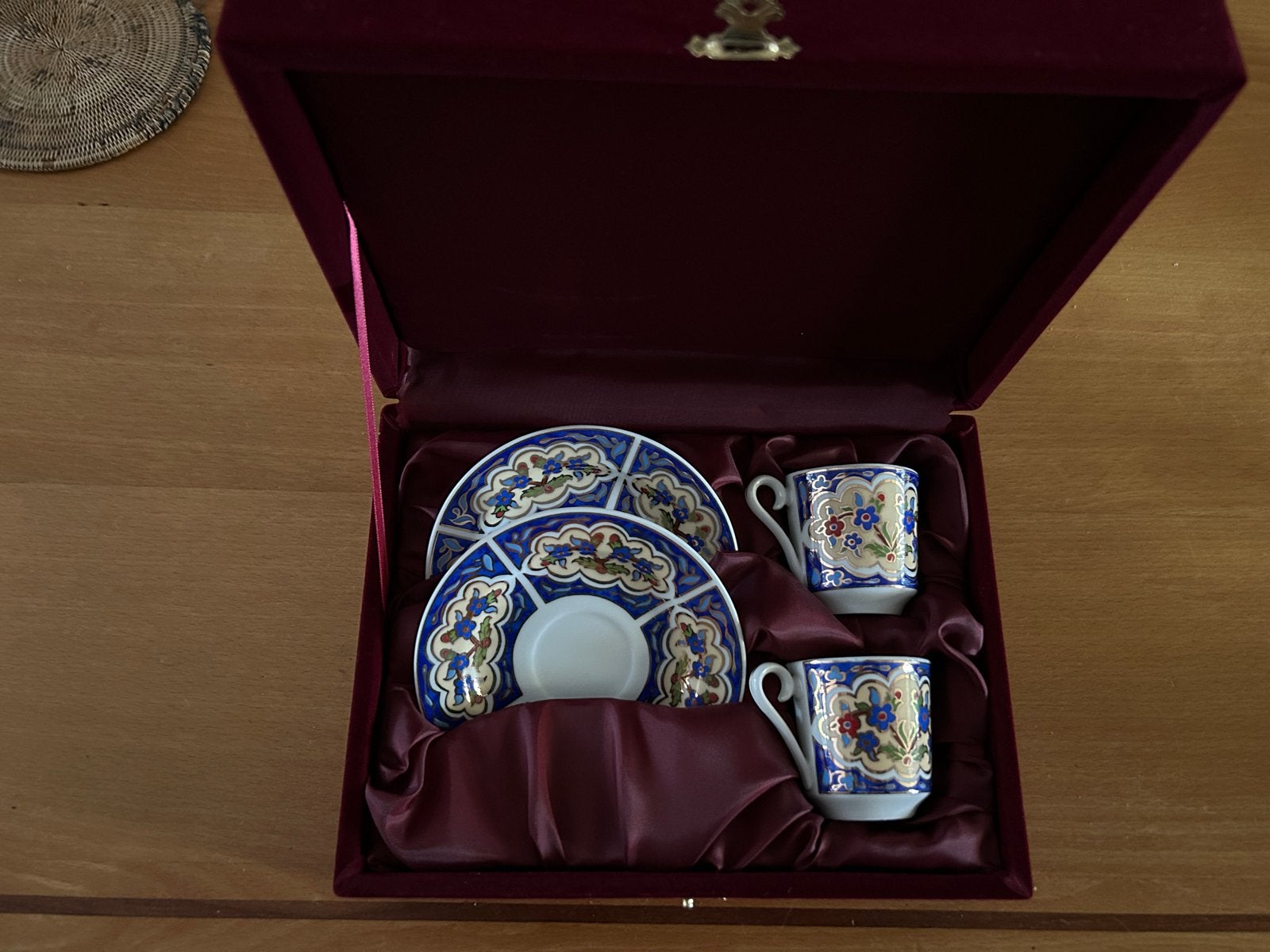 Kütahya Porselen Turkse Koffiekopjes Set - Handgemaakt, Ophalen of Verzenden