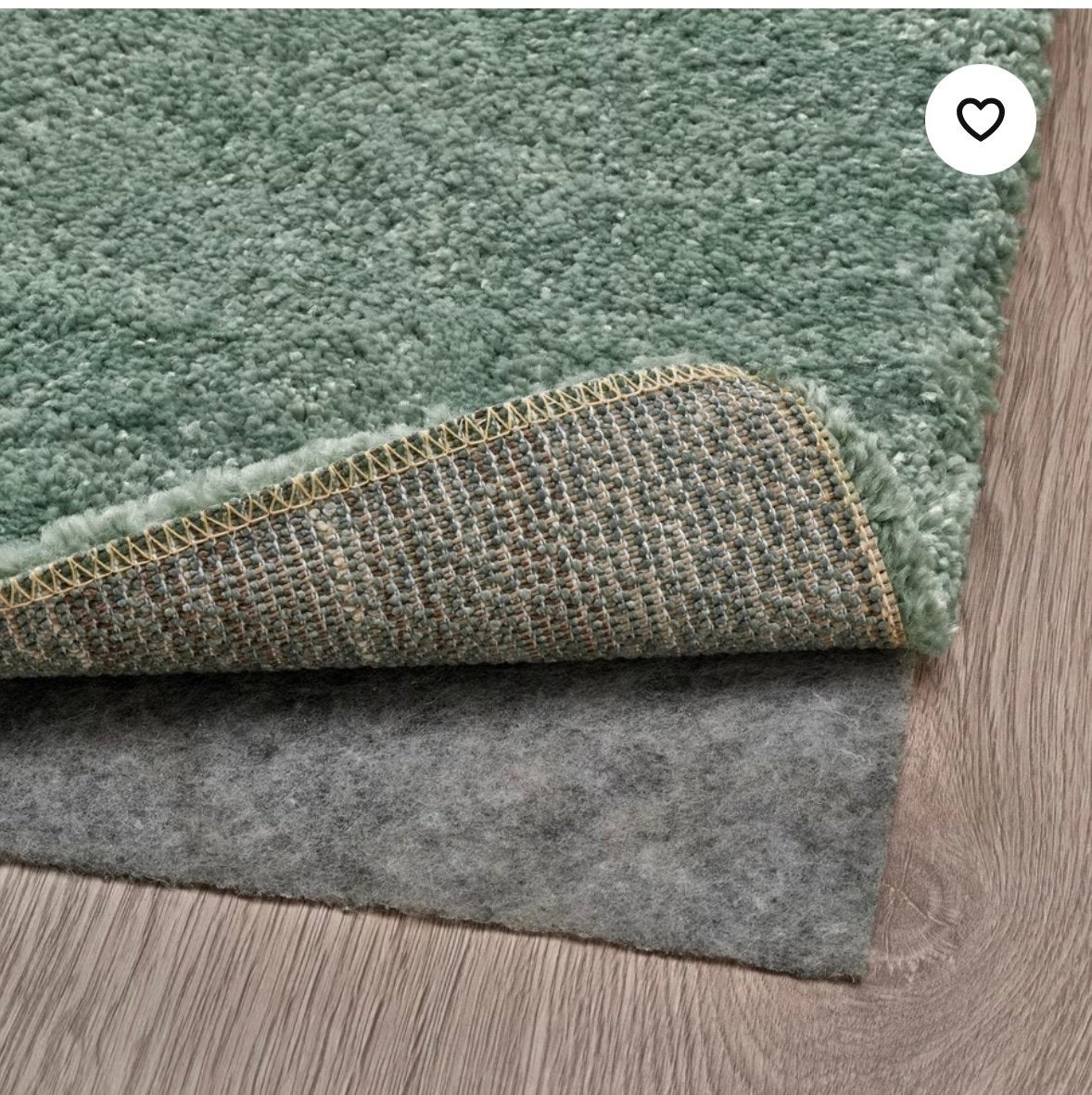 IKEA STOENSE Vloerkleed Laagpolig Zachtgroen 170x240cm, Ophalen, 150 tot 200 cm, 200 cm of meer, Zo goed als nieuw