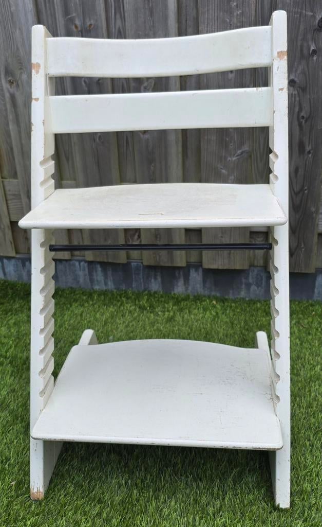 Stokke Tripp Trapp meegroeistoel - Wit, Kinderen en Baby's, Kinderstoelen, Gebruikt, Meegroeistoel, Ophalen