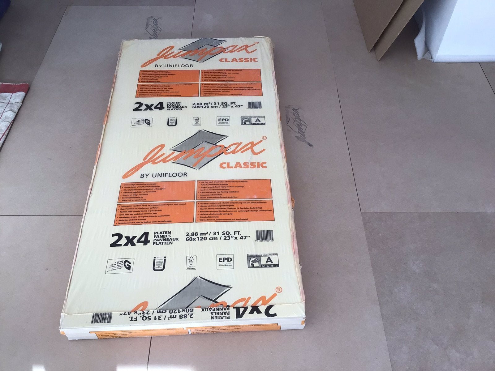 Jumpax classic, Doe-het-zelf en Verbouw, Vloerdelen en Plavuizen, Ophalen, Overige materialen, 30 cm of meer, 50 tot 150 cm