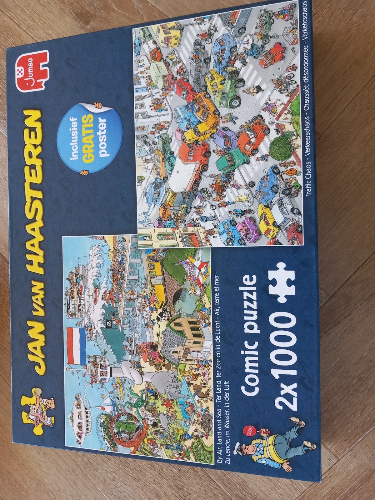 Jan van Haasteren: Ter Land, Ter Zee & Verkeerschaos, Ophalen of Verzenden, 500 t/m 1500 stukjes, Gebruikt, Legpuzzel