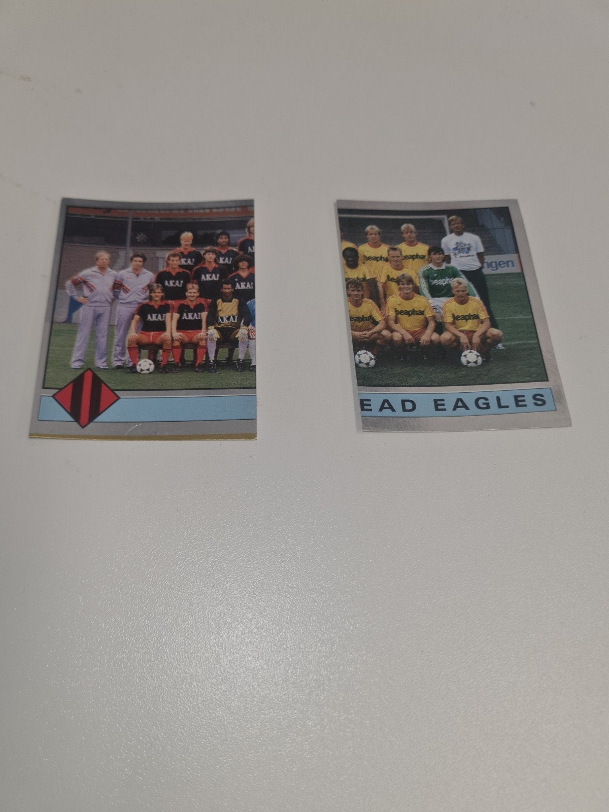 Panini Voetbal 87 - 2x Team Foto Stickers, Ophalen of Verzenden, Gebruikt, Meerdere stickers