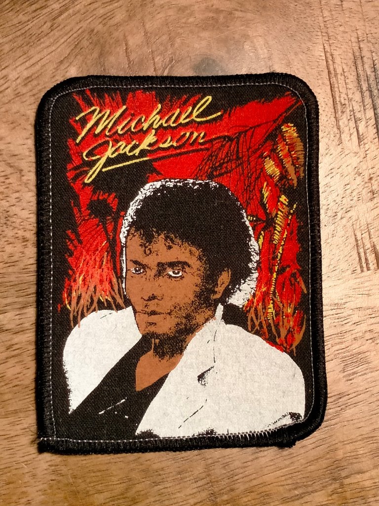 Michael Jackson bad Thriller vintage logo patch embleem 2, Verzamelen, Ophalen of Verzenden, Nieuw, Kleding