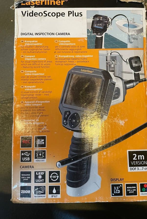 Laserliner videoscope plus, Doe-het-zelf en Verbouw, Meetapparatuur, Ophalen of Verzenden, Zo goed als nieuw