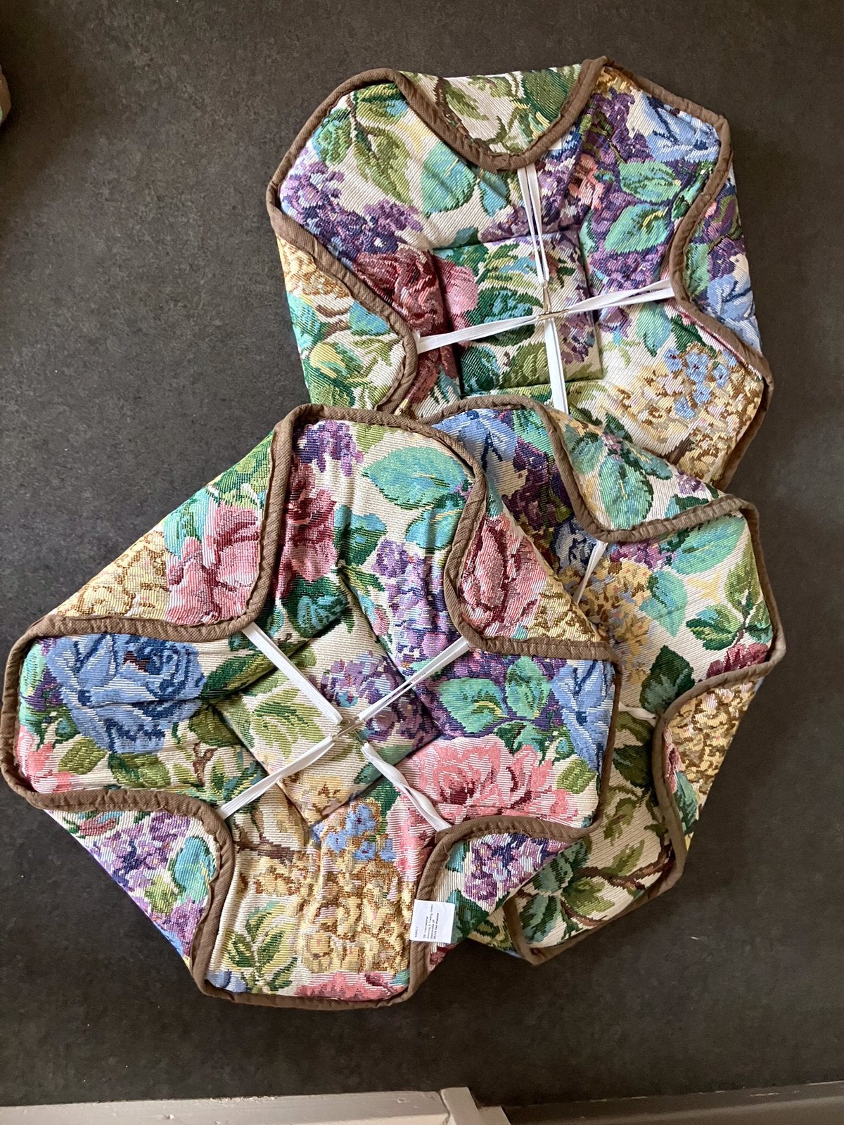Nieuw=4x gebloemde kussentjes pastelkleuren=met elastiek, Huis en Inrichting, Overige merken, Meerkleurig, Vierkant, Nieuw