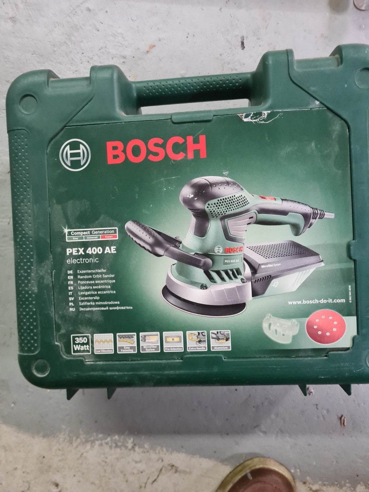Bosch PEX 400 AE Excentrische Schuurmachine, Ophalen, Gebruikt, Minder dan 600 watt, Excentrische schuurmachine