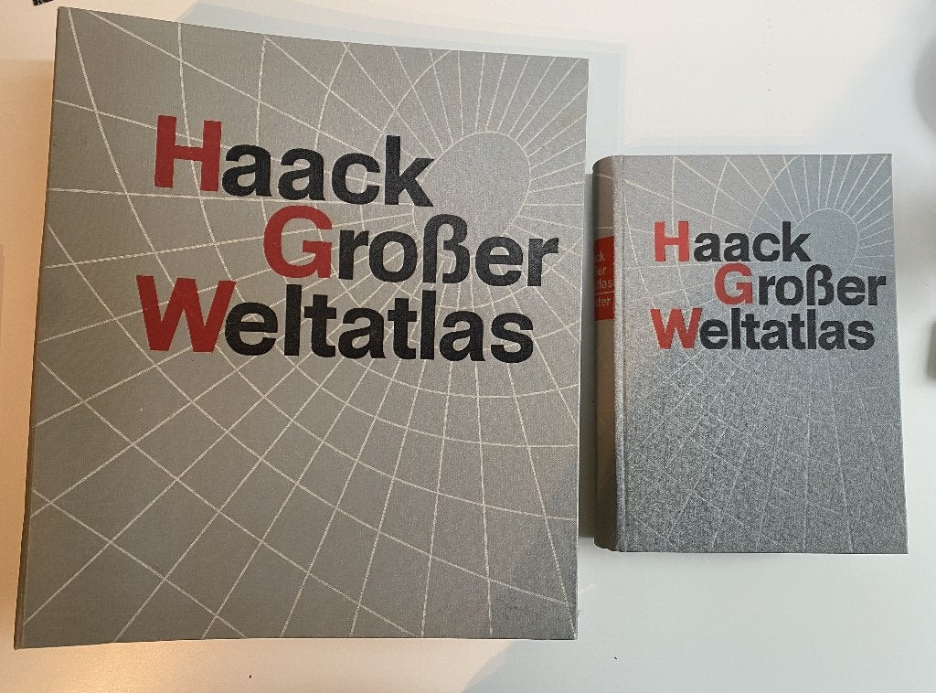 Haack Großer Weltatlas (Complete 2-Delige Set, DDR 1968), Overige atlassen, Ophalen of Verzenden, Zo goed als nieuw, 1800 tot 2000