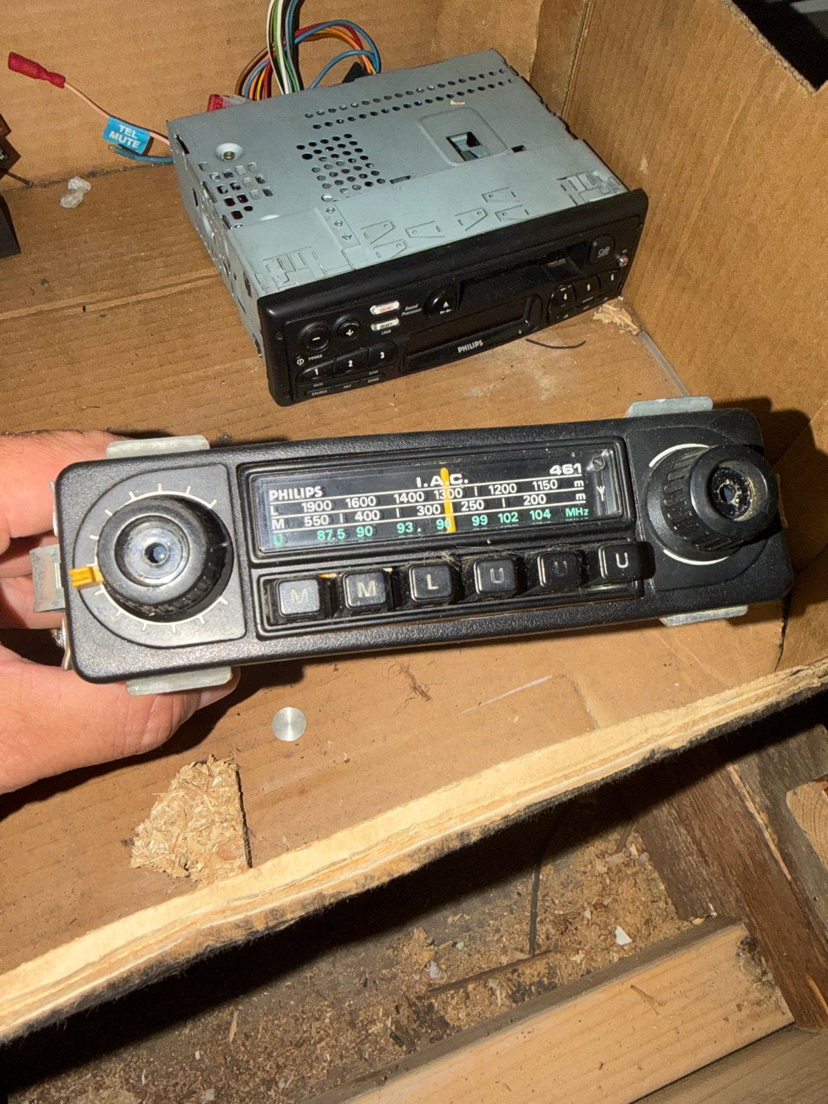 Philips autoradio's - Vintage set van 2, Ophalen of Verzenden, Gebruikt