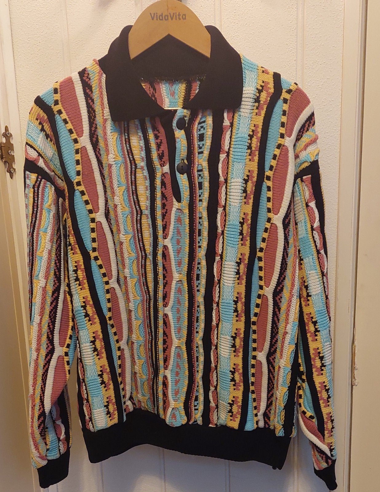 Vintage Coogi-stijl trui - Kleurrijk en uniek, Meerkleurig, Overige maten, Ophalen of Verzenden, Zo goed als nieuw