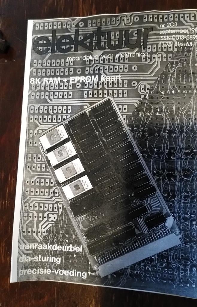 8K RAM + EPROM kaart, elektuur, Ophalen of Verzenden, Nieuw, Desktop, 1 GB of minder