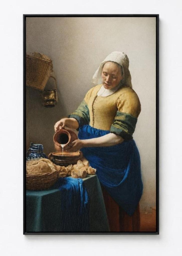 Melkmeisje van Vermeer - Klassiek Meesterwerk Canvas, Ophalen